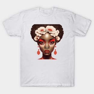[AI Art] Carnation Coronation, Bauhaus Art Style T-Shirt